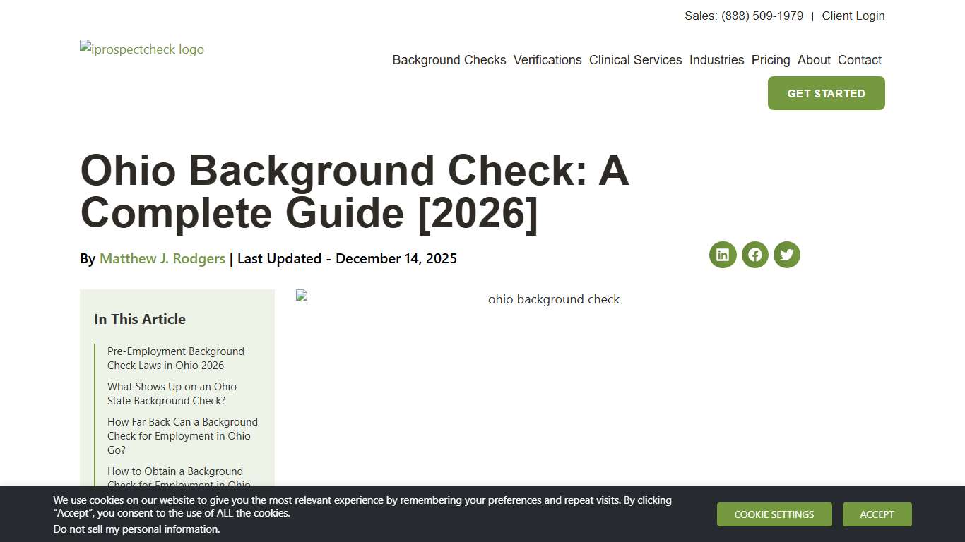 Ohio Background Check: A Complete Guide [2026] - iprospectcheck