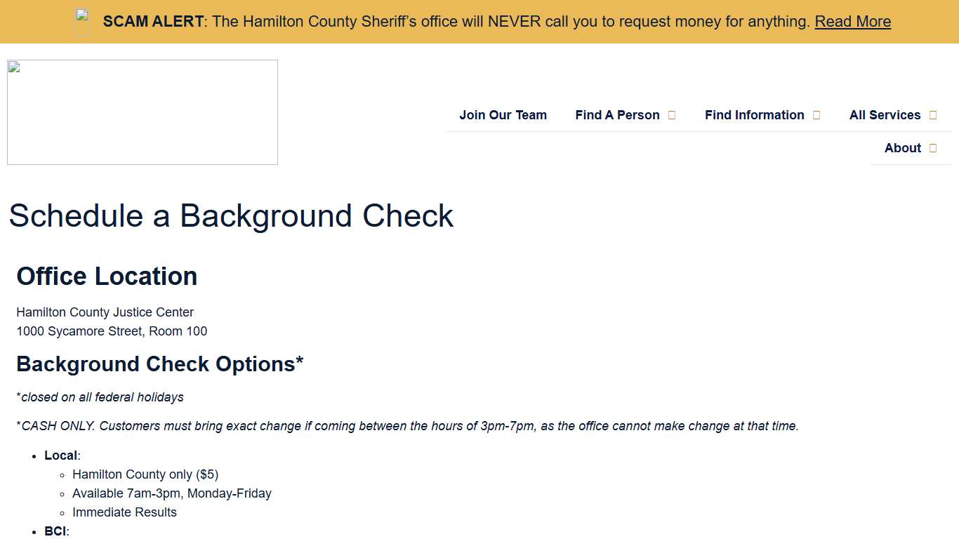 Schedule Your Hamilton County Background Check In Person